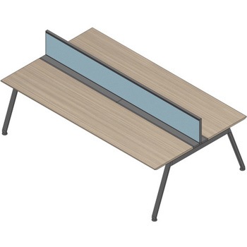 アフィーノ ワークベンチ両面タイプ用 机上フロントパネル 机上H320 (布地C) W2400<配送時組立サービス付> - イトーキ