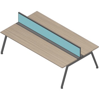 アフィーノ ワークベンチ両面タイプ用 机上フロントパネル 机上H320 (布地FR) W1400<配送時組立サービス付> イトーキ