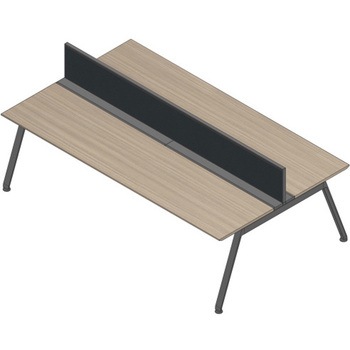 アフィーノ ワークベンチ両面タイプ用 机上フロントパネル 机上H320 (布地FR) W1400<配送時組立サービス付> イトーキ