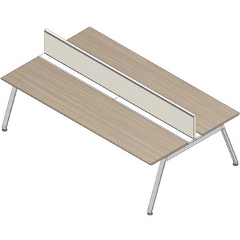 アフィーノ ワークベンチ両面タイプ用 机上フロントパネル 机上H320 (布地FR) W1400<配送時組立サービス付> イトーキ