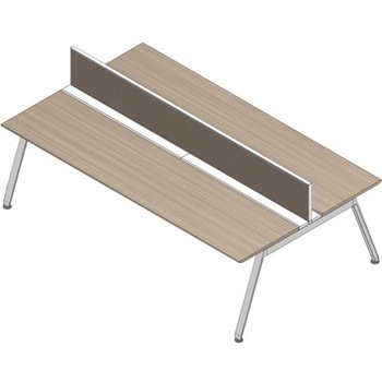 アフィーノ ワークベンチ両面タイプ用 机上フロントパネル 机上H320 (布地FR) W1400<配送時組立サービス付> イトーキ