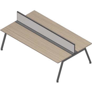 アフィーノ ワークベンチ両面タイプ用 机上フロントパネル 机上H320 (布地FR) W1800<配送時組立サービス付> イトーキ