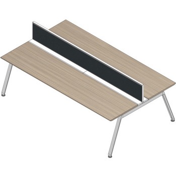 アフィーノ ワークベンチ両面タイプ用 机上フロントパネル 机上H320 (布地FR) W1800<配送時組立サービス付> イトーキ