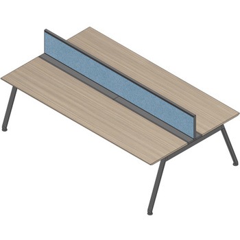 アフィーノ ワークベンチ両面タイプ用 机上フロントパネル 机上H320 (不織布FY) W1200<配送時組立サービス付> - イトーキ