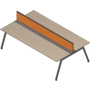 アフィーノ ワークベンチ両面タイプ用 机上フロントパネル 机上H320 (不織布FY) W1400<配送時組立サービス付> イトーキ