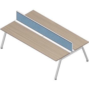 アフィーノ ワークベンチ両面タイプ用 机上フロントパネル 机上H320 (不織布FY) W1400<配送時組立サービス付> イトーキ