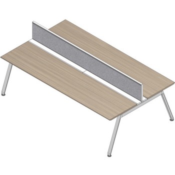 アフィーノ ワークベンチ両面タイプ用 机上フロントパネル 机上H320 (不織布FY) W1400<配送時組立サービス付> イトーキ