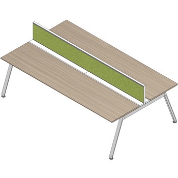 アフィーノ ワークベンチ両面タイプ用 机上フロントパネル 机上H320 (不織布FY) W1400<配送時組立サービス付> イトーキ