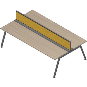 アフィーノ ワークベンチ両面タイプ用 机上フロントパネル 机上H320 (不織布FY) W1500<配送時組立サービス付> イトーキ