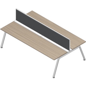 アフィーノ ワークベンチ両面タイプ用 机上フロントパネル 机上H450 (布地C) W1800<配送時組立サービス付> イトーキ