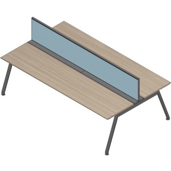 アフィーノ ワークベンチ両面タイプ用 机上フロントパネル 机上H450 (布地C) W2400<配送時組立サービス付> - イトーキ