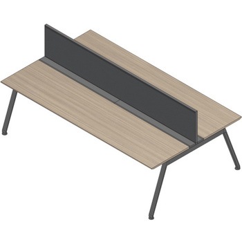 アフィーノ ワークベンチ両面タイプ用 机上フロントパネル 机上H450 (布地C) W2400<配送時組立サービス付> - イトーキ