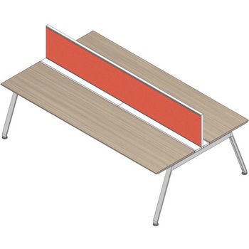 アフィーノ ワークベンチ両面タイプ用 机上フロントパネル 机上H450 (布地C) W2400<配送時組立サービス付> - イトーキ