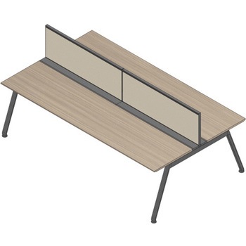 アフィーノ ワークベンチ両面タイプ用 机上フロントパネル 机上H450 (布地C) W2800<配送時組立サービス付> - イトーキ