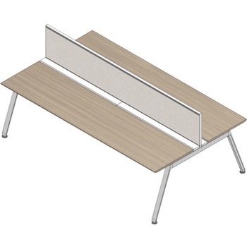 アフィーノ ワークベンチ両面タイプ用 机上フロントパネル 机上H450 (不織布FY) W1800<配送時組立サービス付> イトーキ
