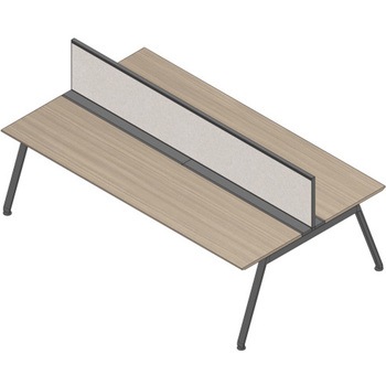 アフィーノ ワークベンチ両面タイプ用 机上フロントパネル 机上H450 (不織布FY) W2400<配送時組立サービス付> イトーキ