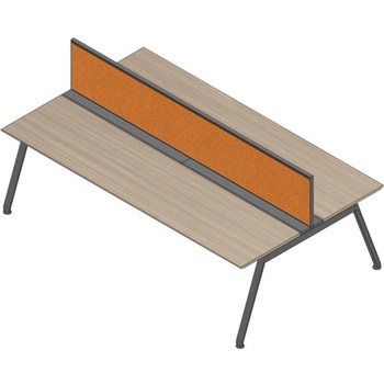 アフィーノ ワークベンチ両面タイプ用 机上フロントパネル 机上H450 (不織布FY) W2400<配送時組立サービス付> イトーキ