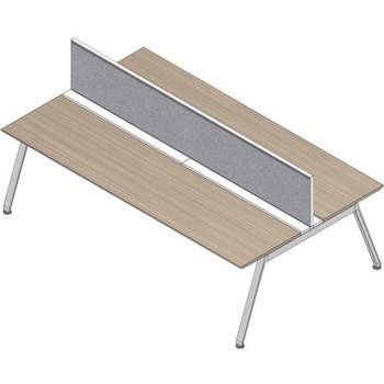 アフィーノ ワークベンチ両面タイプ用 机上フロントパネル 机上H450 (不織布FY) W2400<配送時組立サービス付> イトーキ