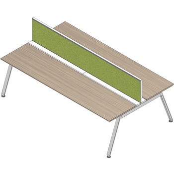 アフィーノ ワークベンチ両面タイプ用 机上フロントパネル 机上H450 (不織布FY) W2400<配送時組立サービス付> イトーキ