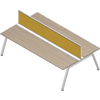 アフィーノ ワークベンチ両面タイプ用 机上フロントパネル 机上H450 (不織布FY) W2400<配送時組立サービス付> イトーキ