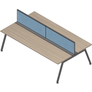 アフィーノ ワークベンチ両面タイプ用 机上フロントパネル 机上H450 (不織布FY) W2800<配送時組立サービス付> - イトーキ