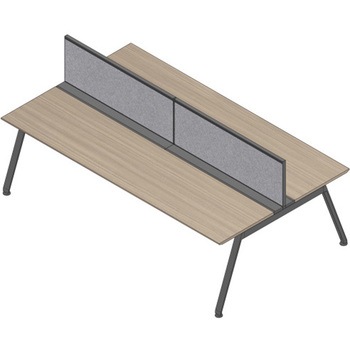 アフィーノ ワークベンチ両面タイプ用 机上フロントパネル 机上H450 (不織布FY) W2800<配送時組立サービス付> - イトーキ