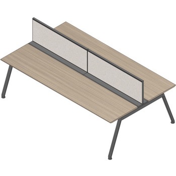 アフィーノ ワークベンチ両面タイプ用 机上フロントパネル 机上H450 (不織布FY) W2800<配送時組立サービス付> - イトーキ