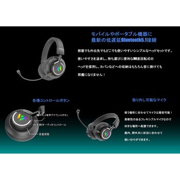 HK21C2 HK21C2 低遅延Bluetoothゲーミングヘッドセット WIZARD