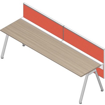 アフィーノ ワークベンチ片面タイプ用 フロントパネル H320 (布地C) W2800<配送時組立サービス付> イトーキ