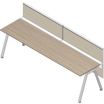 アフィーノ ワークベンチ片面タイプ用 フロントパネル H320 (布地C) W2800<配送時組立サービス付> イトーキ