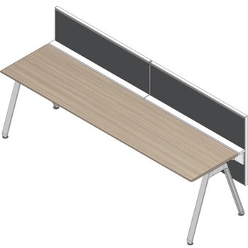 アフィーノ ワークベンチ片面タイプ用 フロントパネル H320 (布地C) W2800<配送時組立サービス付> イトーキ