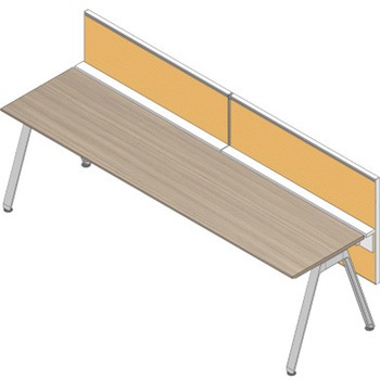 アフィーノ ワークベンチ片面タイプ用 フロントパネル H320 (布地C) W2800<配送時組立サービス付> イトーキ