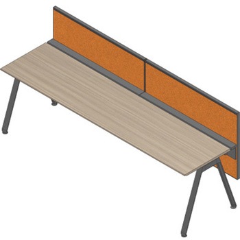 アフィーノ ワークベンチ片面タイプ用 フロントパネル H320 (不織布FY) W2800<配送時組立サービス付> - イトーキ