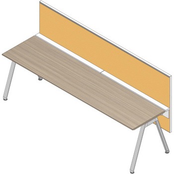 アフィーノ ワークベンチ片面タイプ用 フロントパネル H450 (布地C) W2400<配送時組立サービス付> イトーキ