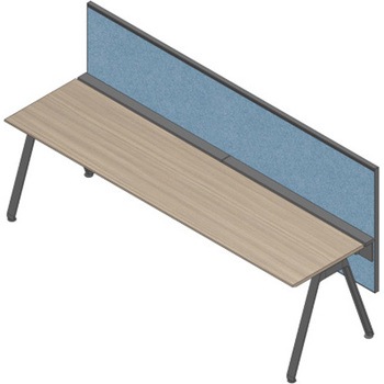 アフィーノ ワークベンチ片面タイプ用 フロントパネル H450 (不織布FY) W2400<配送時組立サービス付> イトーキ