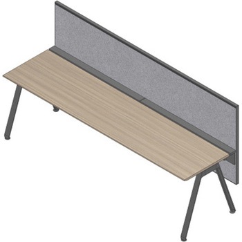 アフィーノ ワークベンチ片面タイプ用 フロントパネル H450 (不織布FY) W2400<配送時組立サービス付> イトーキ