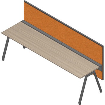 アフィーノ ワークベンチ片面タイプ用 フロントパネル H450 (不織布FY) W2400<配送時組立サービス付> イトーキ