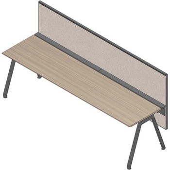 アフィーノ ワークベンチ片面タイプ用 フロントパネル H450 (不織布FY) W2400<配送時組立サービス付> イトーキ