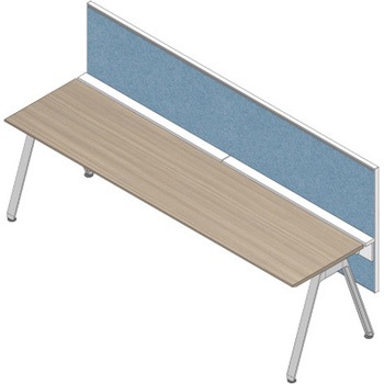 アフィーノ ワークベンチ片面タイプ用 フロントパネル H450 (不織布FY) W2400<配送時組立サービス付> イトーキ