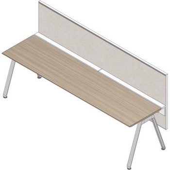 アフィーノ ワークベンチ片面タイプ用 フロントパネル H450 (不織布FY) W2400<配送時組立サービス付> イトーキ