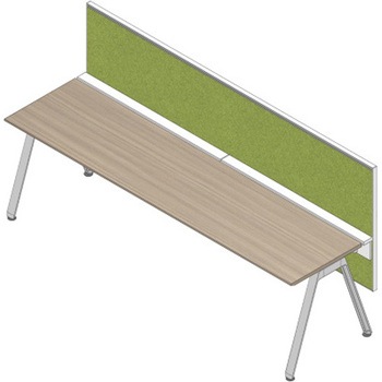 アフィーノ ワークベンチ片面タイプ用 フロントパネル H450 (不織布FY) W2400<配送時組立サービス付> イトーキ