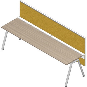 アフィーノ ワークベンチ片面タイプ用 フロントパネル H450 (不織布FY) W2400<配送時組立サービス付> イトーキ