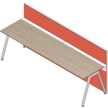 アフィーノ ワークベンチ片面タイプ用 フロントロングパネル 机上H320 (布地C) W1500<配送時組立サービス付> イトーキ