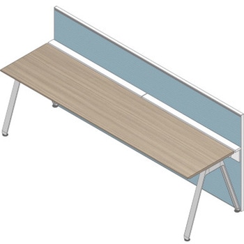 アフィーノ ワークベンチ片面タイプ用 フロントロングパネル 机上H320 (布地C) W1500<配送時組立サービス付> イトーキ