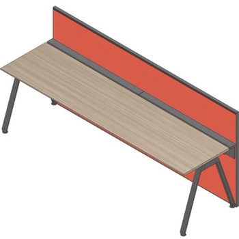 アフィーノ ワークベンチ片面タイプ用 フロントロングパネル 机上H320 (布地C) W1800<配送時組立サービス付> - イトーキ