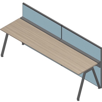 アフィーノ ワークベンチ片面タイプ用 フロントロングパネル 机上H320 (布地C) W2400<配送時組立サービス付> - イトーキ
