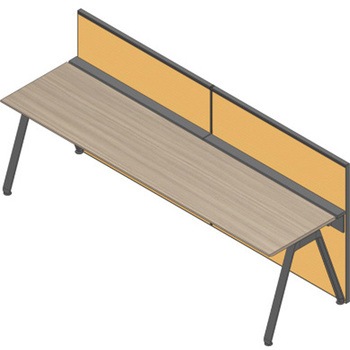 アフィーノ ワークベンチ片面タイプ用 フロントロングパネル 机上H320 (布地C) W2400<配送時組立サービス付> - イトーキ