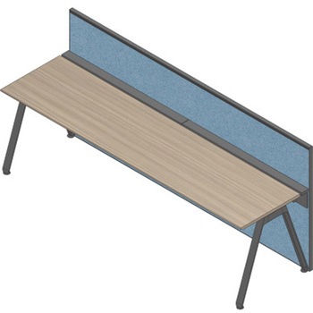 アフィーノ ワークベンチ片面タイプ用 フロントロングパネル 机上H320 (不織布FY) W1500<配送時組立サービス付> - イトーキ