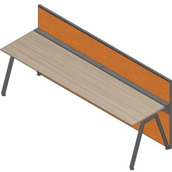 アフィーノ ワークベンチ片面タイプ用 フロントロングパネル 机上H320 (不織布FY) W1500<配送時組立サービス付> - イトーキ