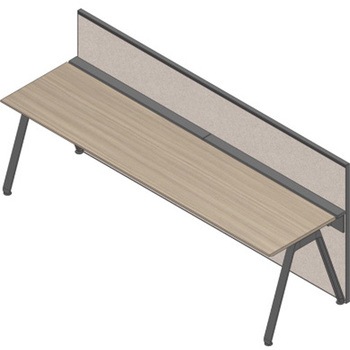 アフィーノ ワークベンチ片面タイプ用 フロントロングパネル 机上H320 (不織布FY) W1500<配送時組立サービス付> - イトーキ